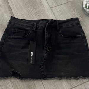 Fashion Nova Charcoal Mini Skirt